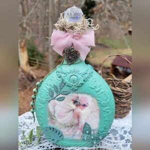 Decorative Fairy-Themed Bottle Decor With African Turquoise